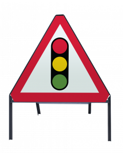 Traffic Signals Ahead - 750mm Metal Triangle Sign
