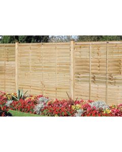 Pressure Treated Larch Lap Timber Fencing Panel