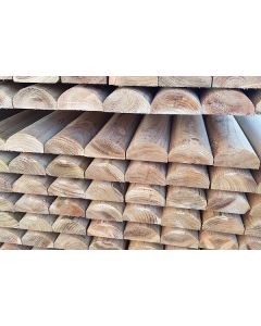 Pressure Treated Half Round 3.6 m Tanalised Timber Fence Rails