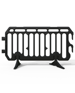 Black Plastic Crowd Control Barrier front view