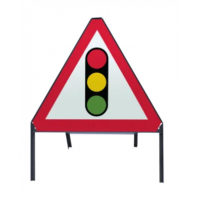 Traffic Signals Ahead - 750mm Metal Triangle Sign