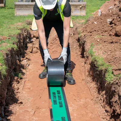 Tapetile Cable Protection Roll - Caution Fibre Optic Cables