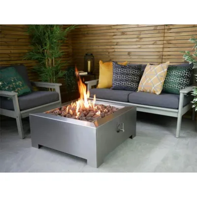 Stainless Steel Square Gas Fire Pit